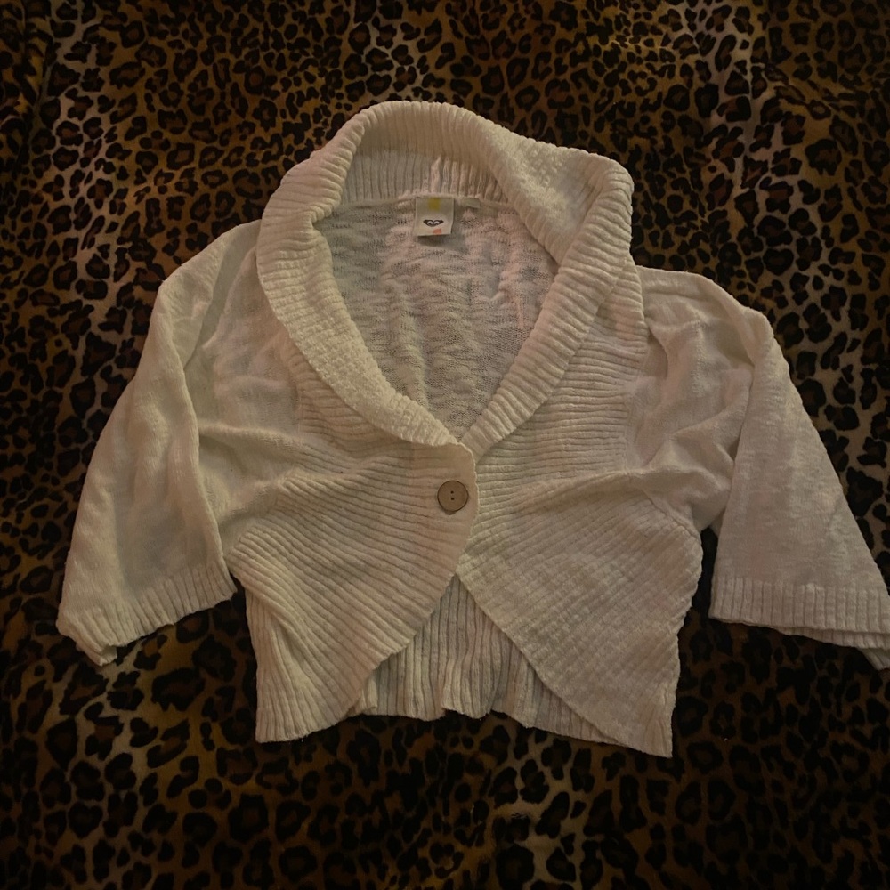 Vntg Roxy white cardigan 💋